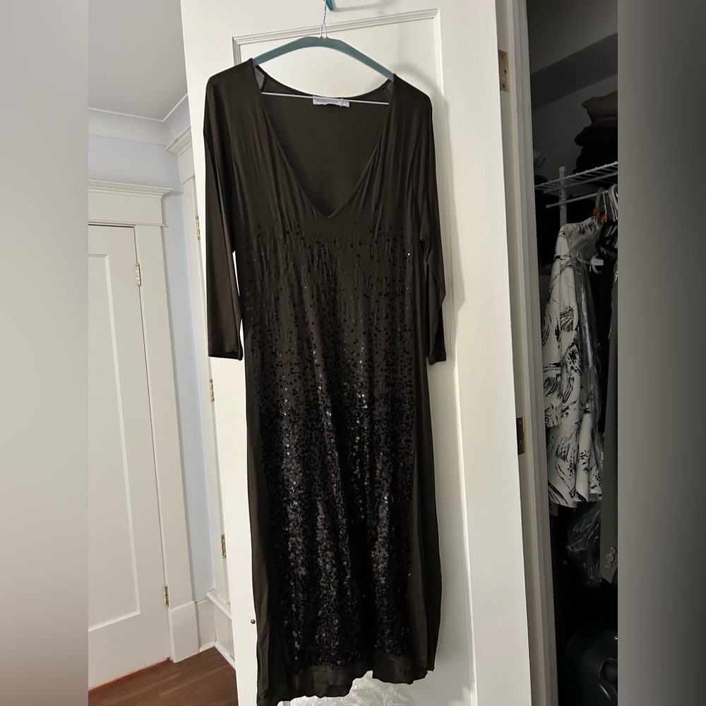Elegant Brown Sequin Dress - women’s large